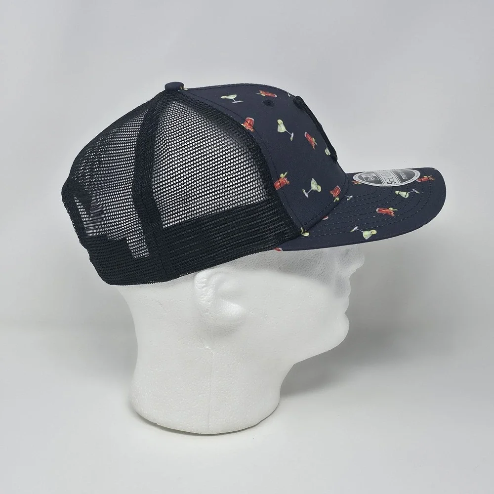 New Era 9Seventy Boston Red Sox MLB Snapback Hat‎ Cap Drink AOP Adjustable Black